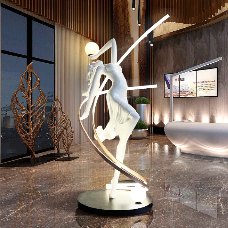 71'' Black Novelty Floor Lamp