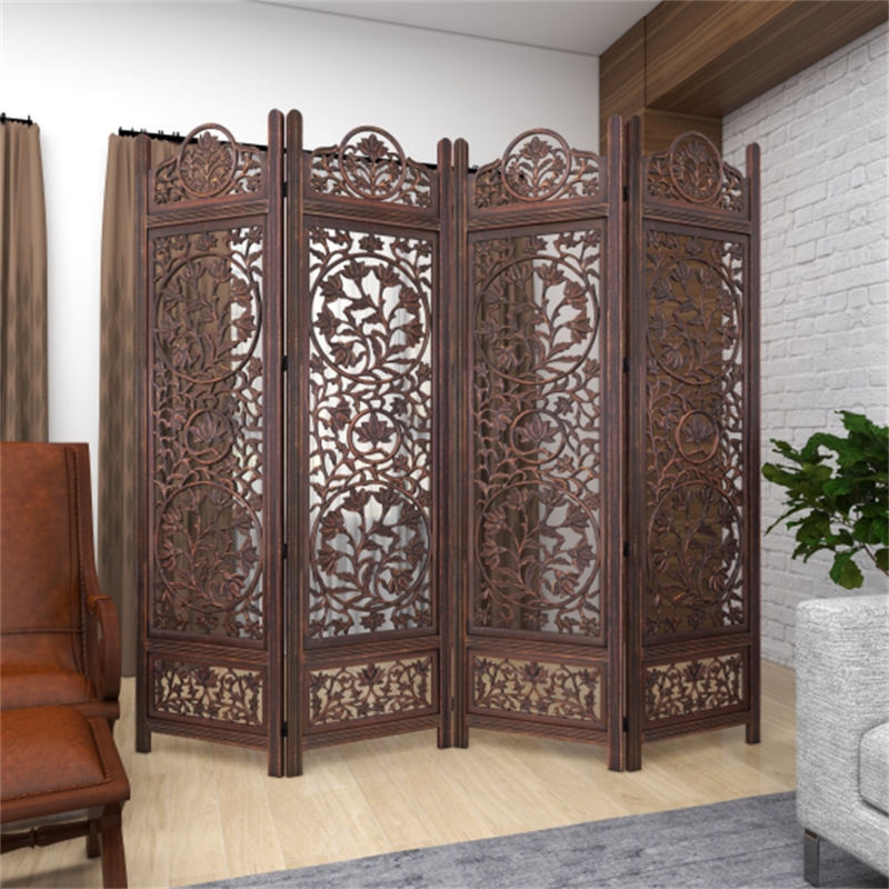 80'' W x 71'' H 4 - Panel Folding Room Divider