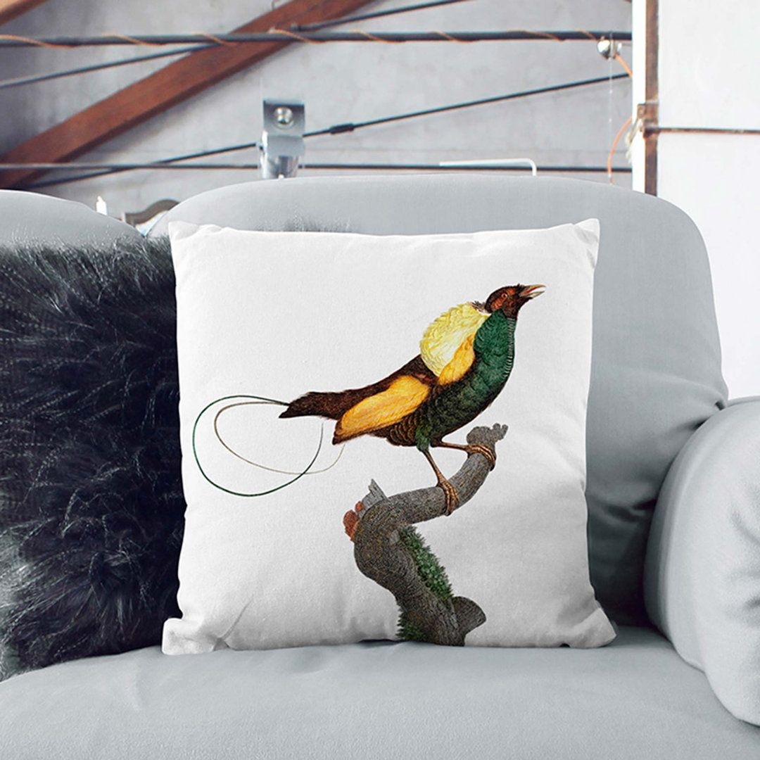 A Magnificent Bird of Paradise by Jacques Barraband Cushion with Filling