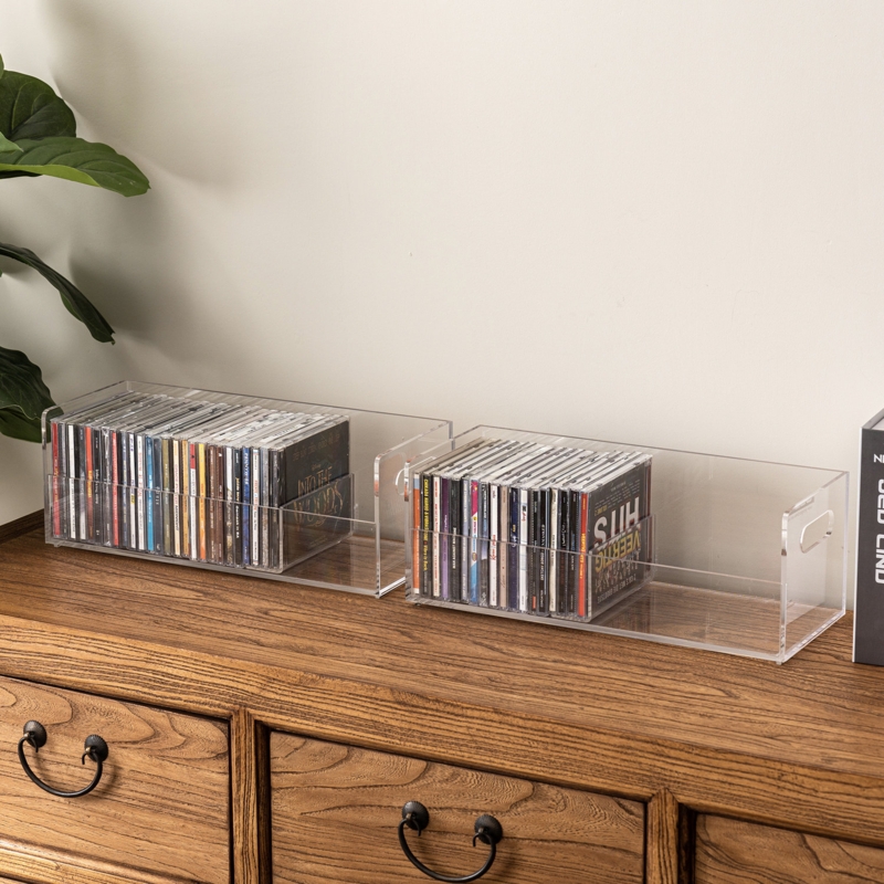 Acrylic Stackable Multimedia Tabletop Storage (Set of 2)