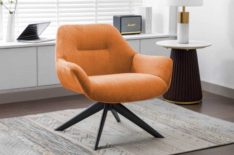 Adairsville Fabric Accent Chair with Steel Legs