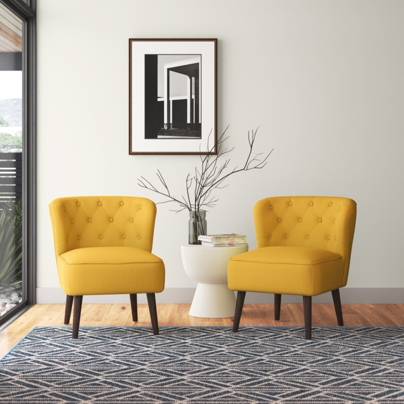 Yellow Wingback Chair