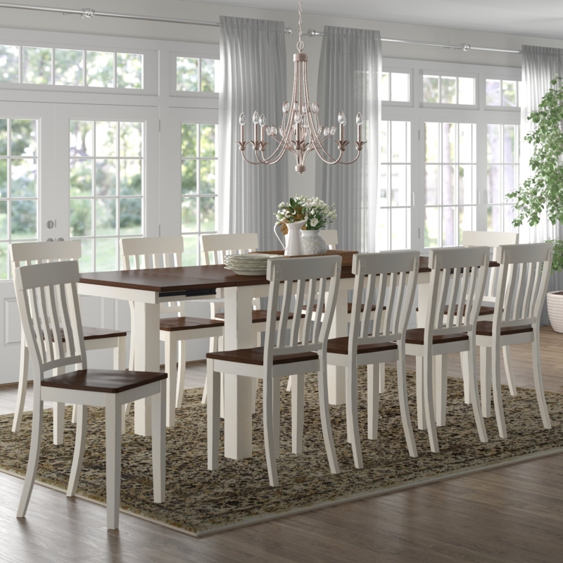 Ajala 11 - Piece Extendable Solid Wood Dining Set