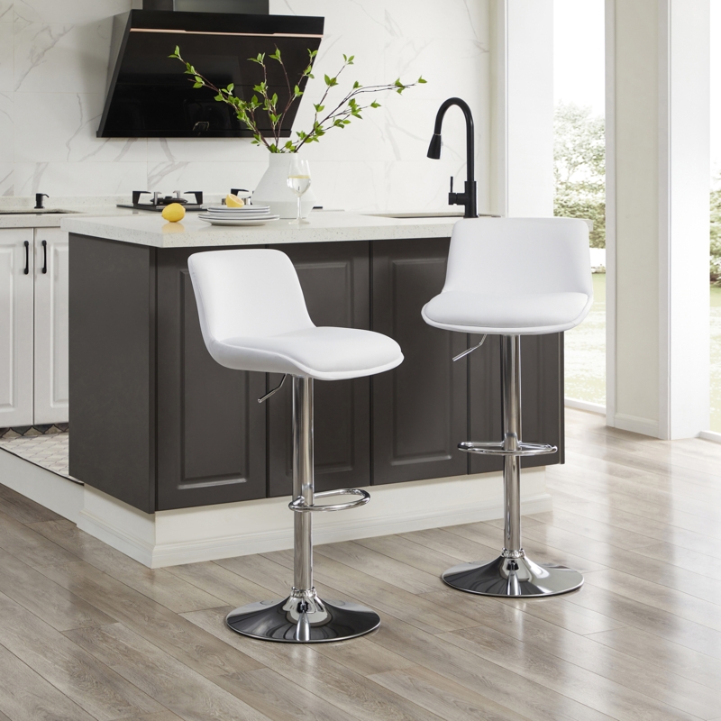 Akinori Swivel Adjustable Height Stool (Set of 2)