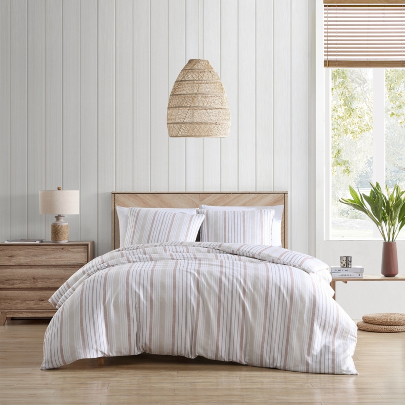Alayssa Cotton Sateen Striped Comforter Set