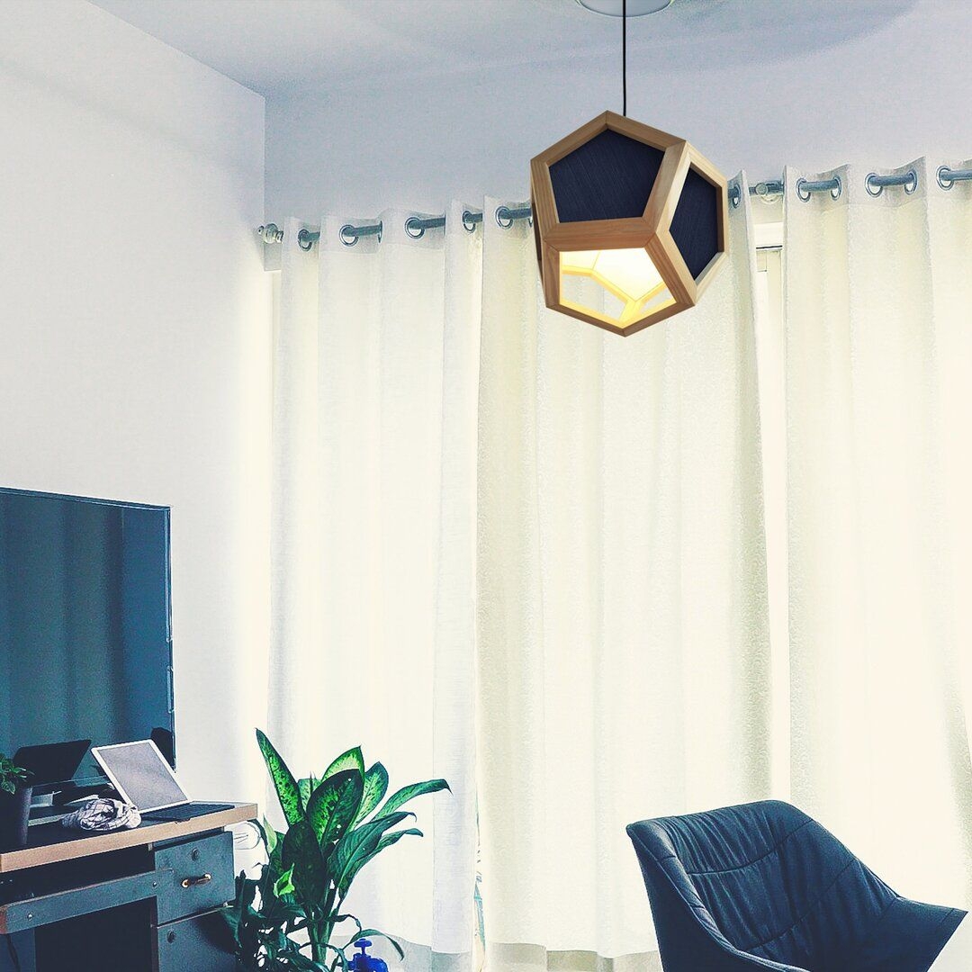 Albiorix Fabric 1-Light Platonic Solid Directional Lamp
