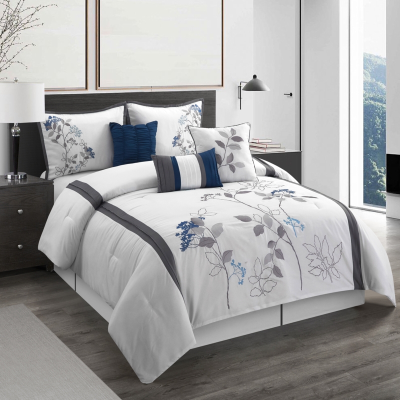 Alcimon 7 Piece Floral Comforter Set