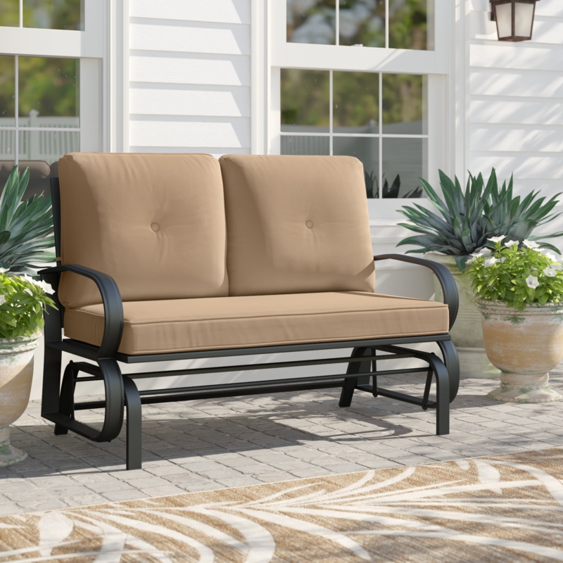Aleyha Steel Outdoor Glider Chair