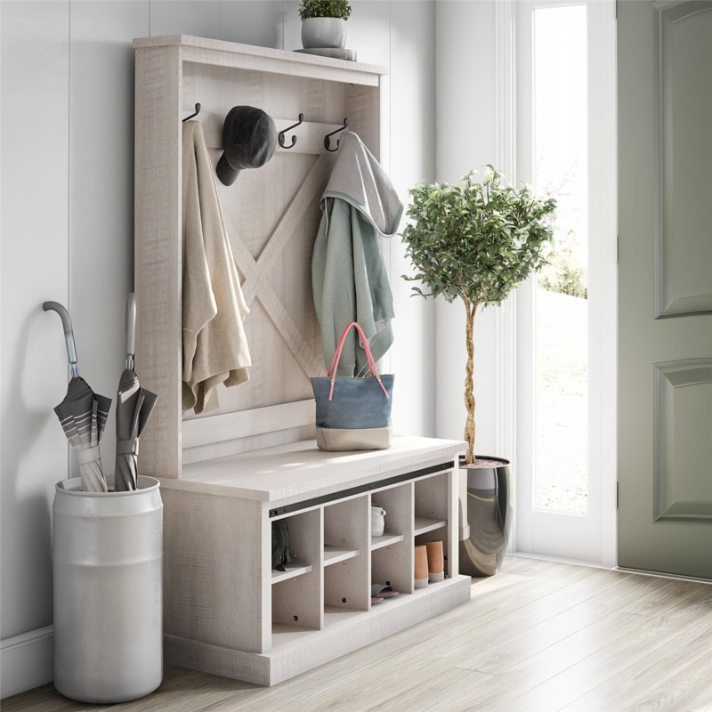 Allan Hall Tree 39.6'' Wide with Bench and Shoe Storage
