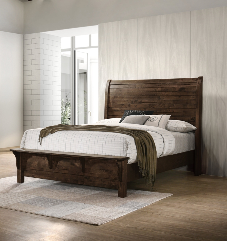Amariea Solid Wood Sleigh Bed