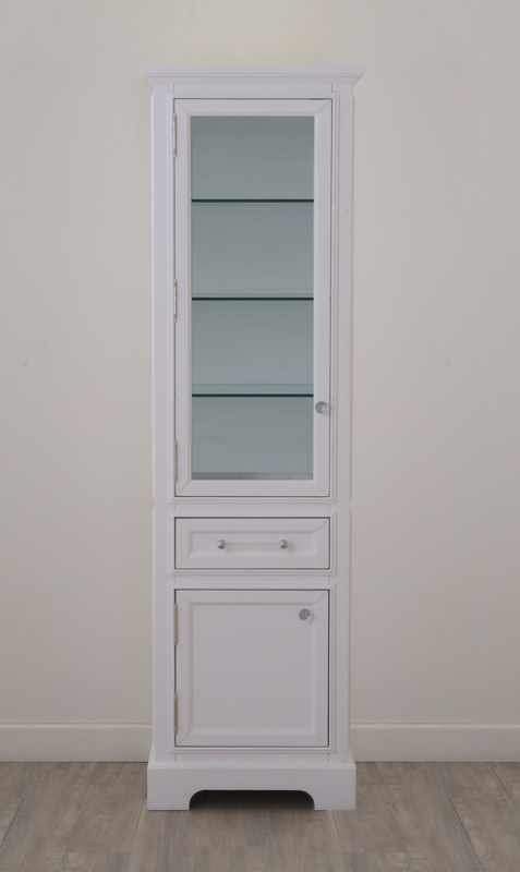 Anchita Solid Wood Freestanding Linen Cabinet
