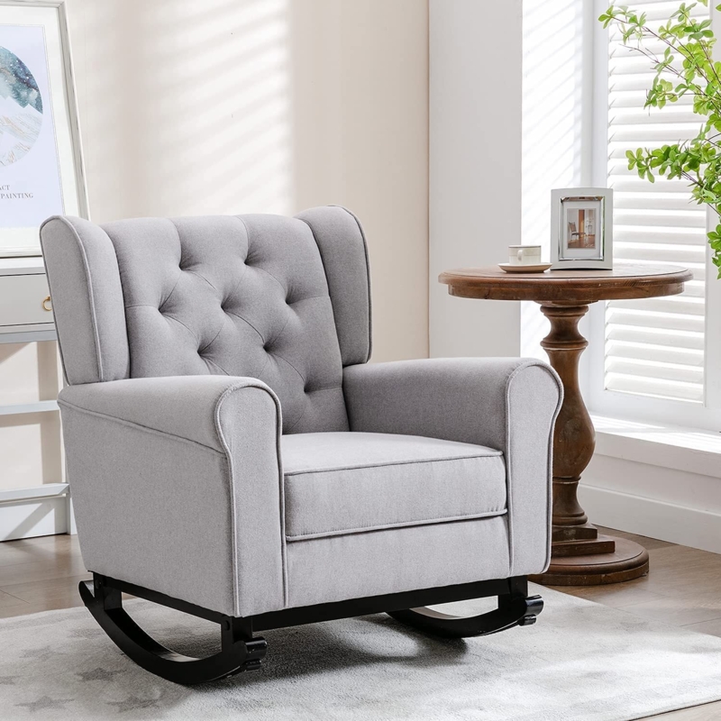 Andreau Solid Wood Rocking Chair