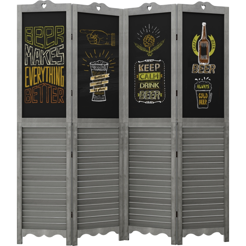 Aneve 63'' W x 66.9'' H 4 - Panel Folding Room Divider