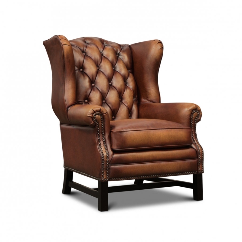 Antoinette Leather Wingback Chair
