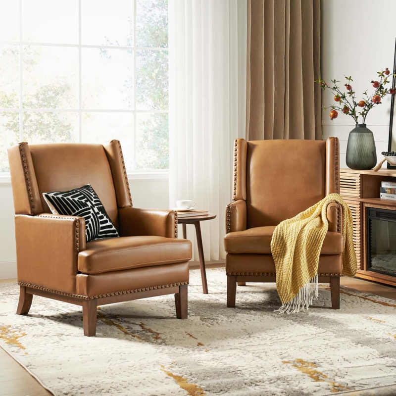 Ariston Leather Accent Chair