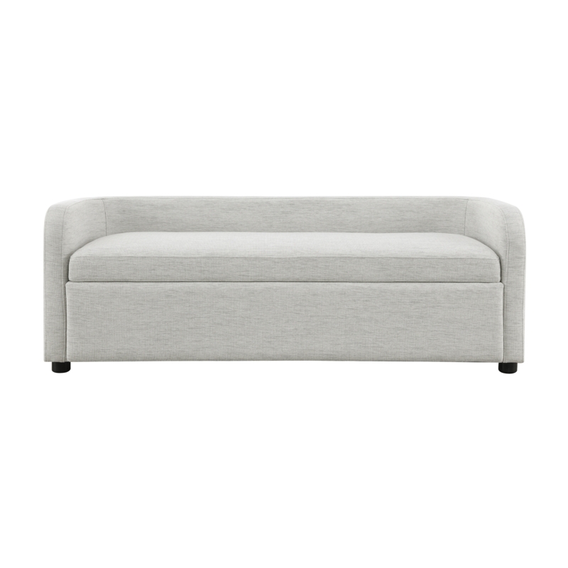 Upholstered Storage Bench With Arms