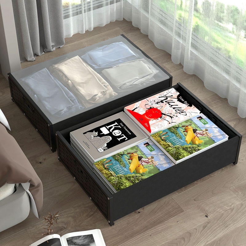 Arpita Large Capacity Under Bed Storage With Wheels (Set of 2)