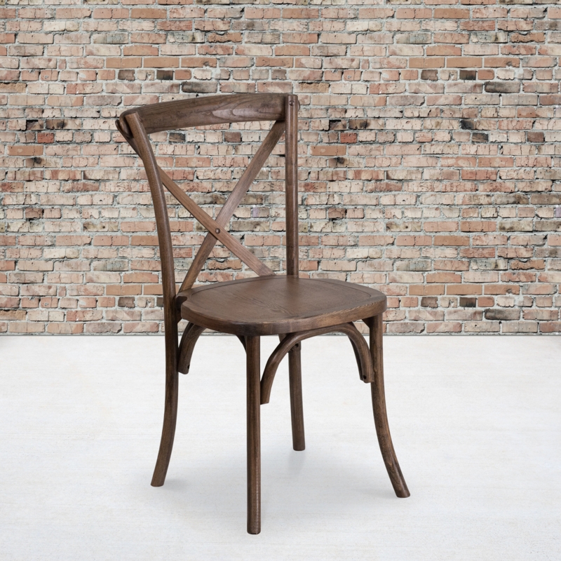 Arquit Stackable Wood Cross Back Chair