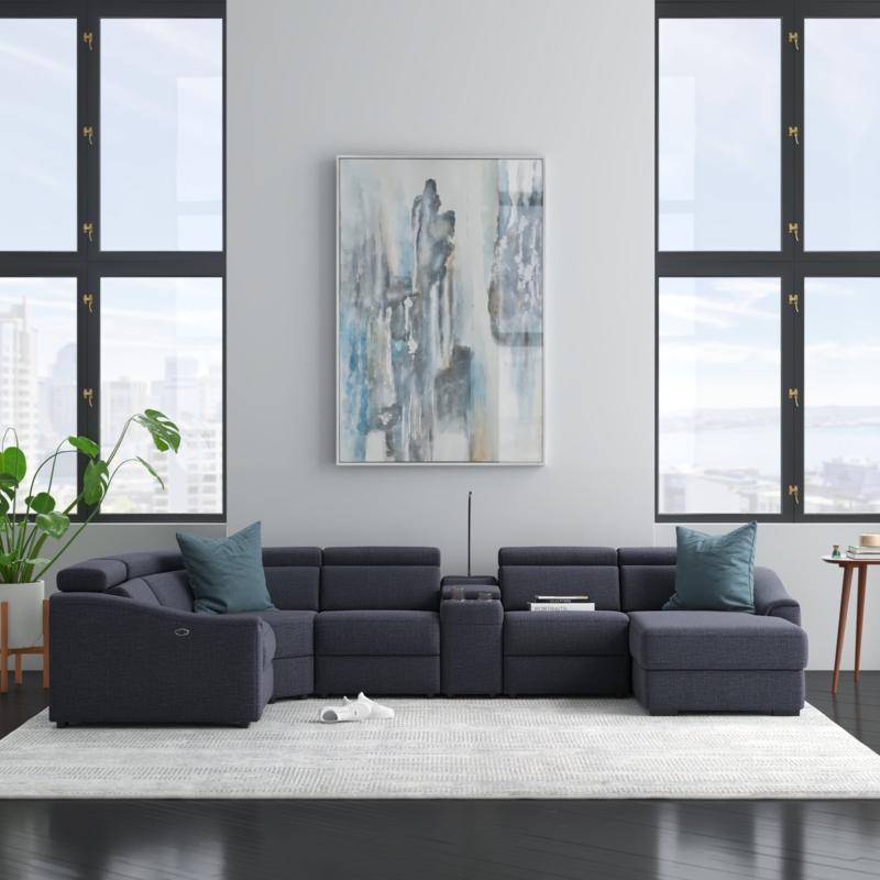Ashonda 6 - Piece Upholstered Power Reclining Sectional Available in two colors