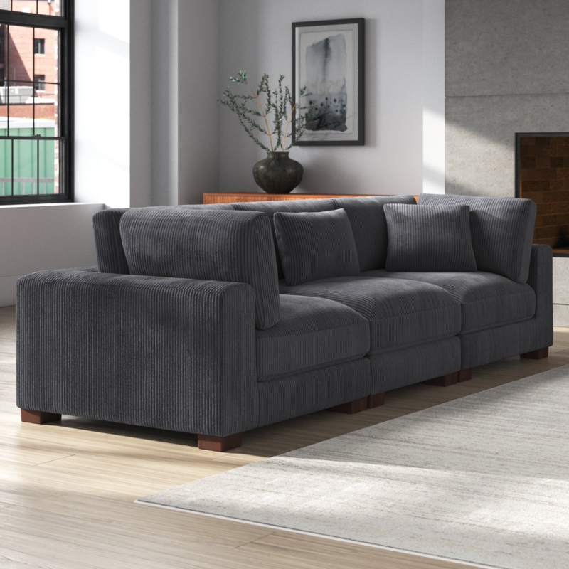 Assuntino 112'' Corduroy Sofa