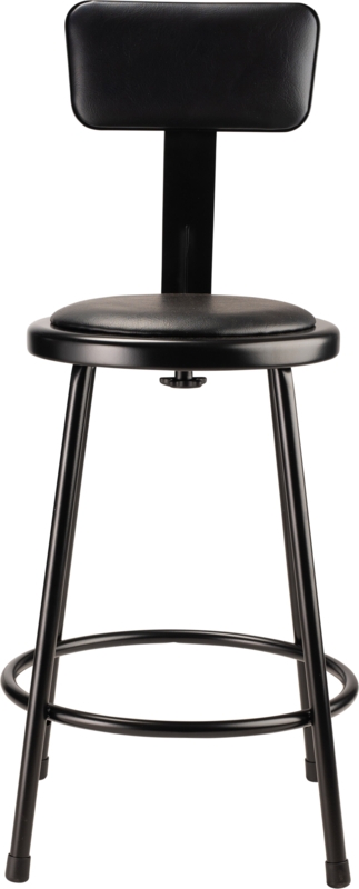 Backed Ergonomic Lab Stool with Footring