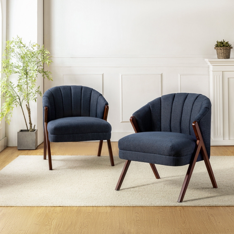 Balgobin Upholstered Barrel Chair (Set of 2)