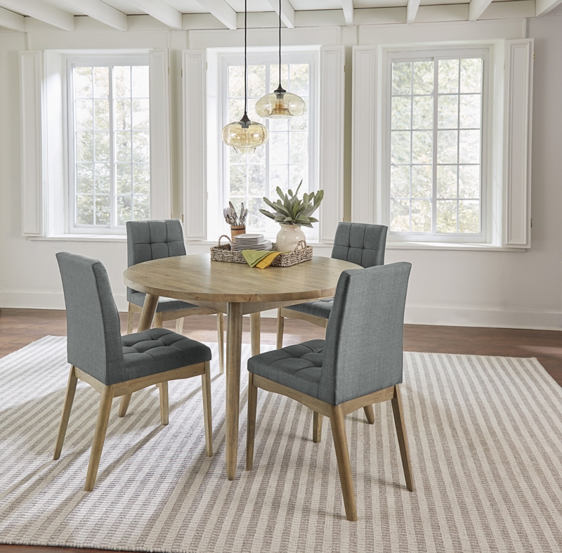 Barsaga 5 - Piece Solid Wood Dining Set