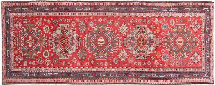 Beau Kazak antique  Tapis  36 cm  14 cm