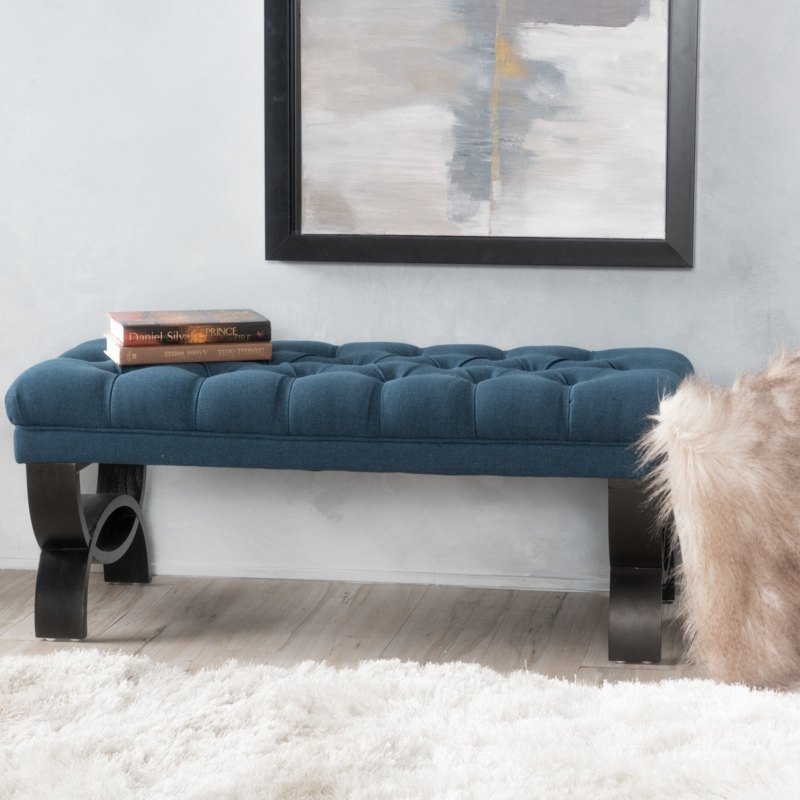 Beene Polyester Upholstered Bench