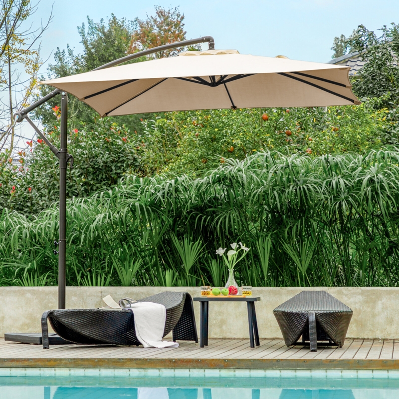 Beeram 96'' x 96'' Cantilever Umbrella with Counterweight