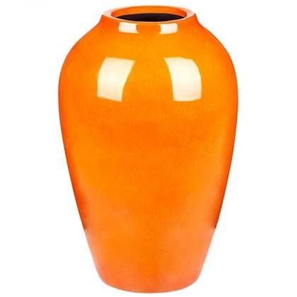Beliani - TERRASA - Bloemenvaas - Oranje - 23 cm - Terracotta