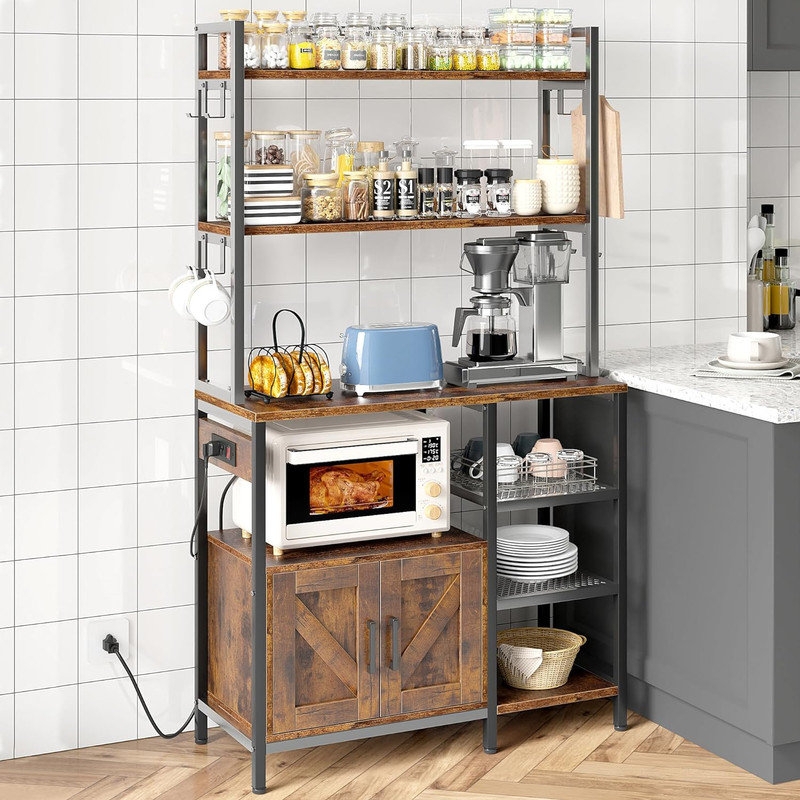 Belicia 30'' Metal Baker's Rack with Microwave Compatibility