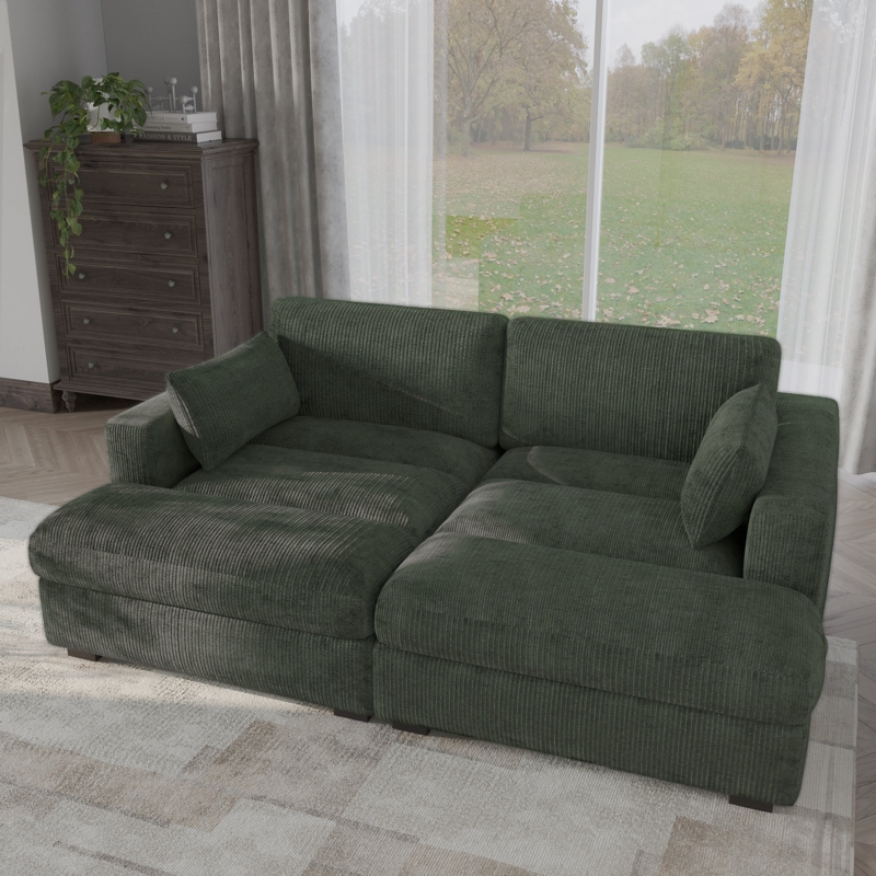 Bentura 83.9'' Corduroy Sleeper Sofa