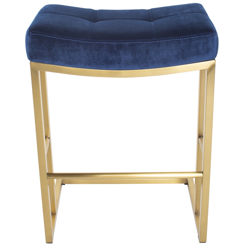Bernadetta 26" Counter Height Gold Stainless Steel Barstool