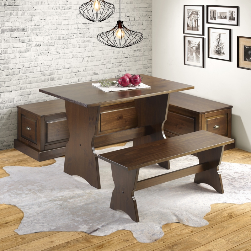 Bernj 3 - Piece Solid Wood Trestle Dining Set
