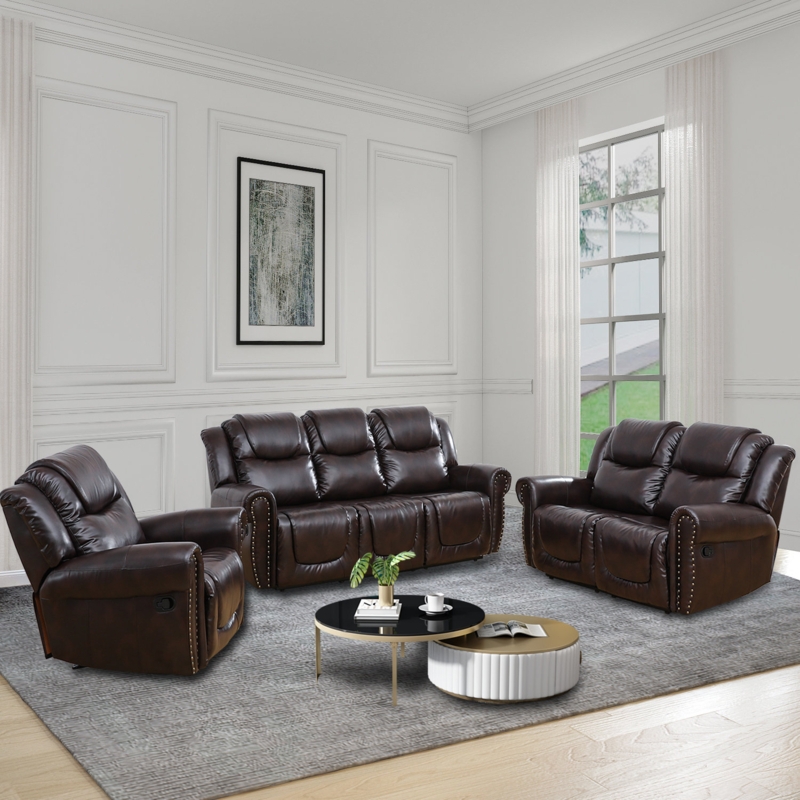 Berthild 3 - Piece Faux Leather Living Room Set