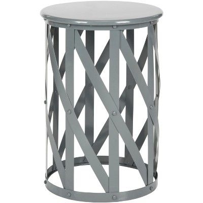 Bertram Lattice Accent Table - Grey - Safavieh