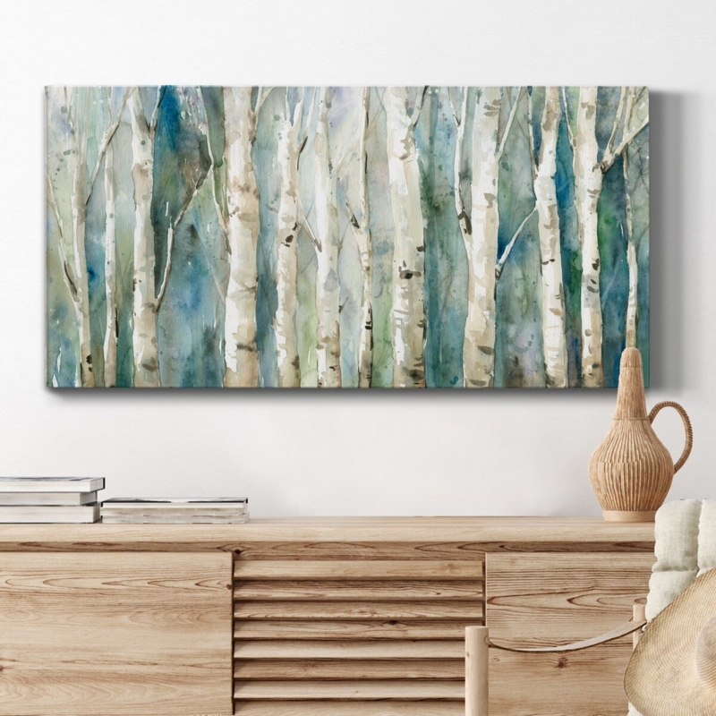Birch River Walk- Premium Gallery Wrapped Canvas - Ready To Hang
