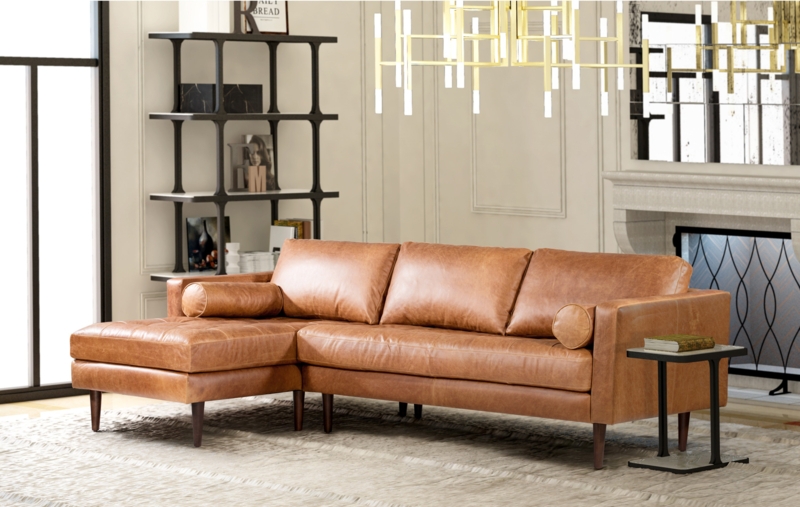 Bismarck 2 - Piece Genuine Leather Sectional
