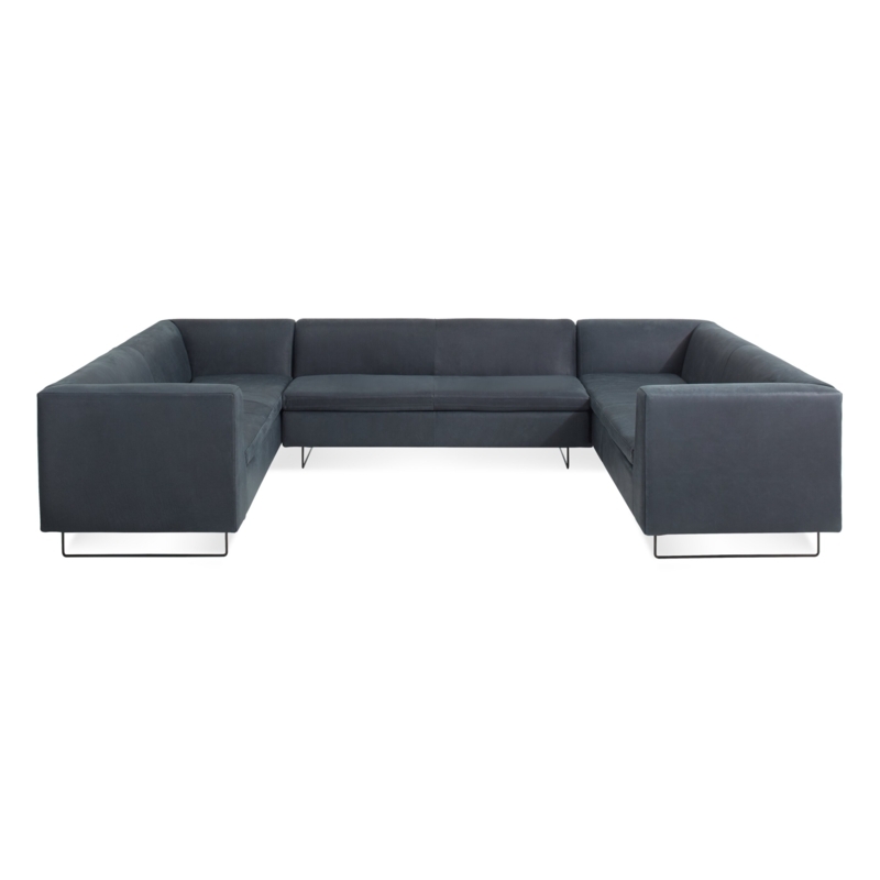 Bonnie and Clyde Leather U-Shaped Corner Sectional