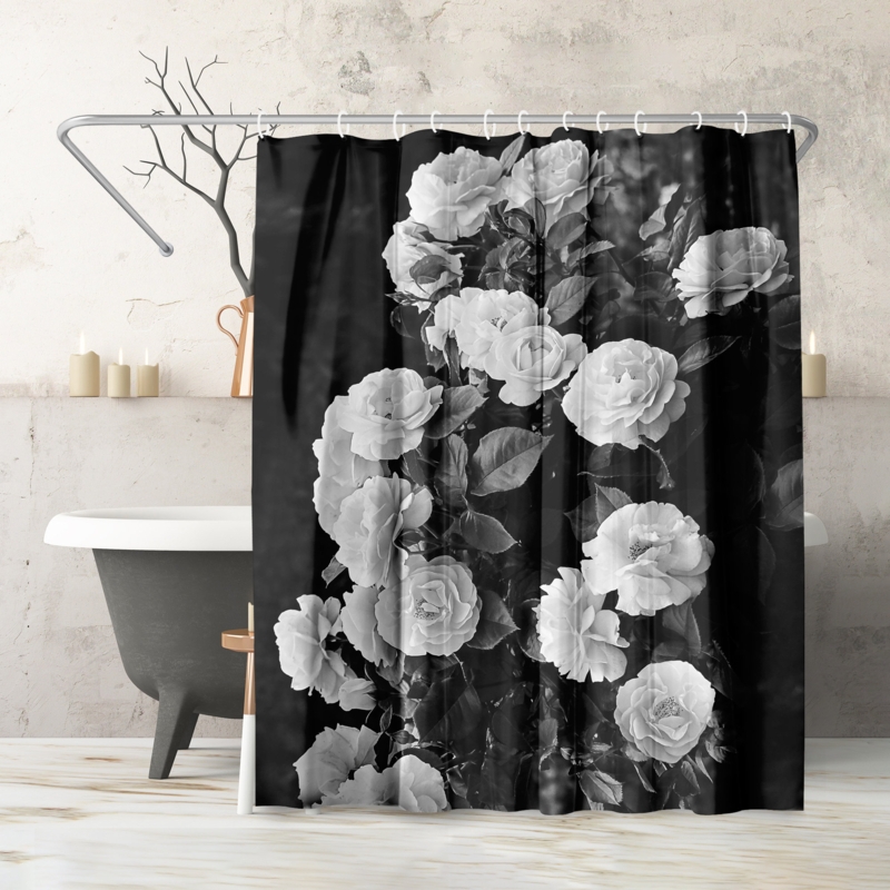 Botanical Shower Curtain Roses by Sisi and Seb
