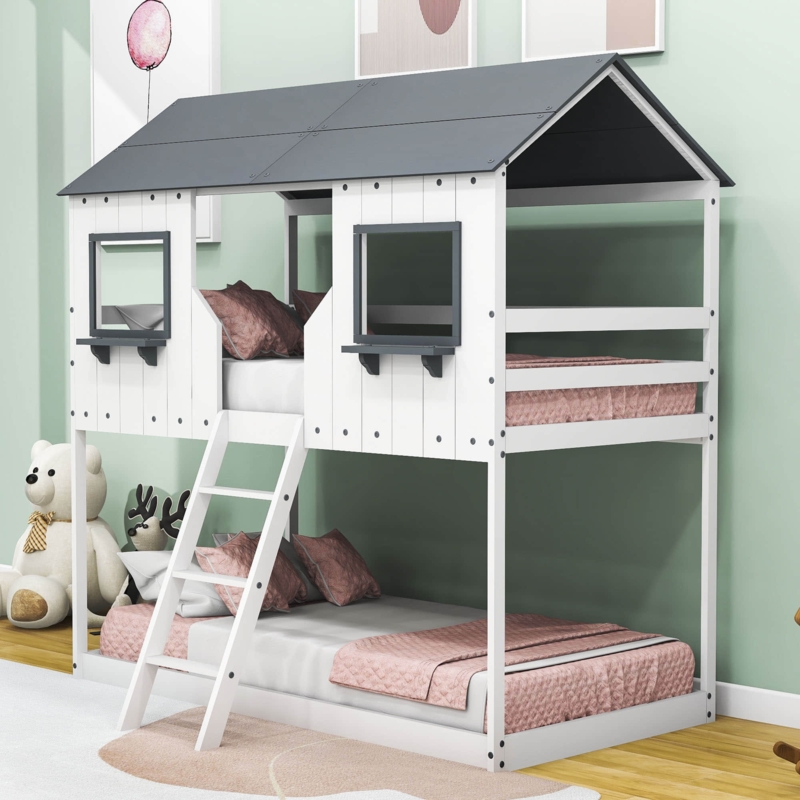 Bowning Kids Twin Over Twin Bunk Bed