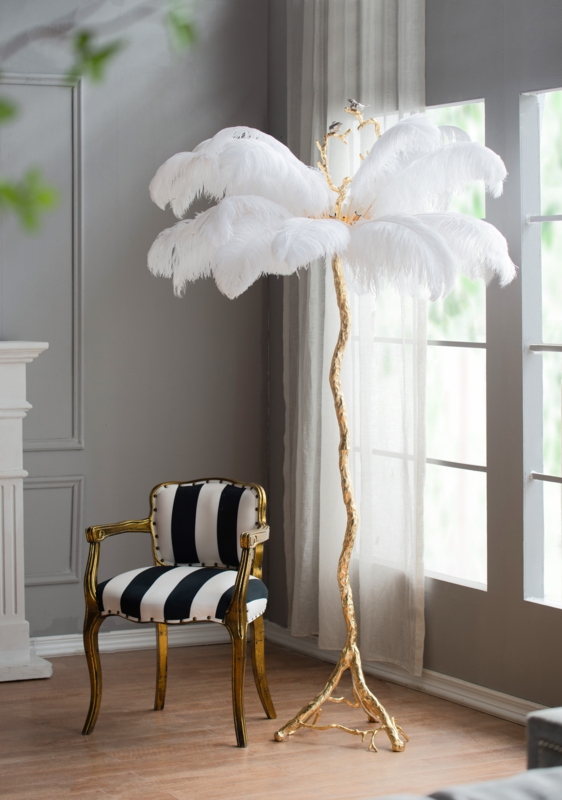 Branch and Feather 82" Tree Floor Lamp