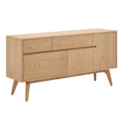 Brayden Studio Quesinberry 59.06" Wide 3 Drawer Sideboard Wood in Brown | 29.93 H x 59.06 W x 15.75 D in | Wayfair