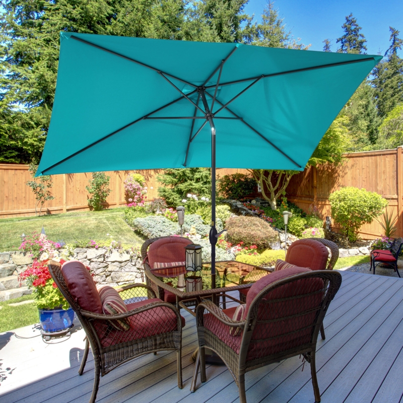 Brianna 120'' x 78'' Rectangular Market Umbrella