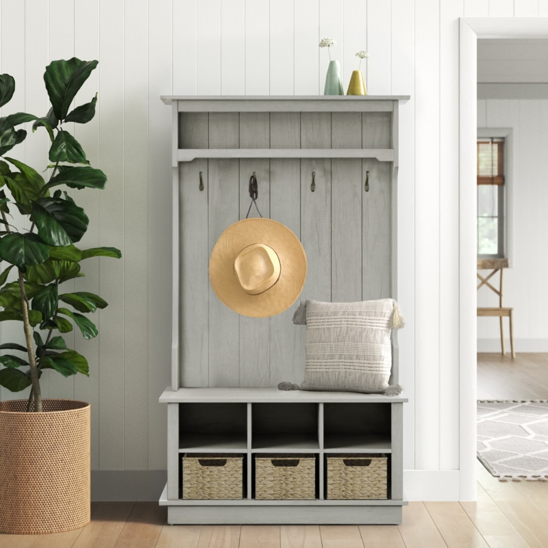 Corner Coat Rack And Bench