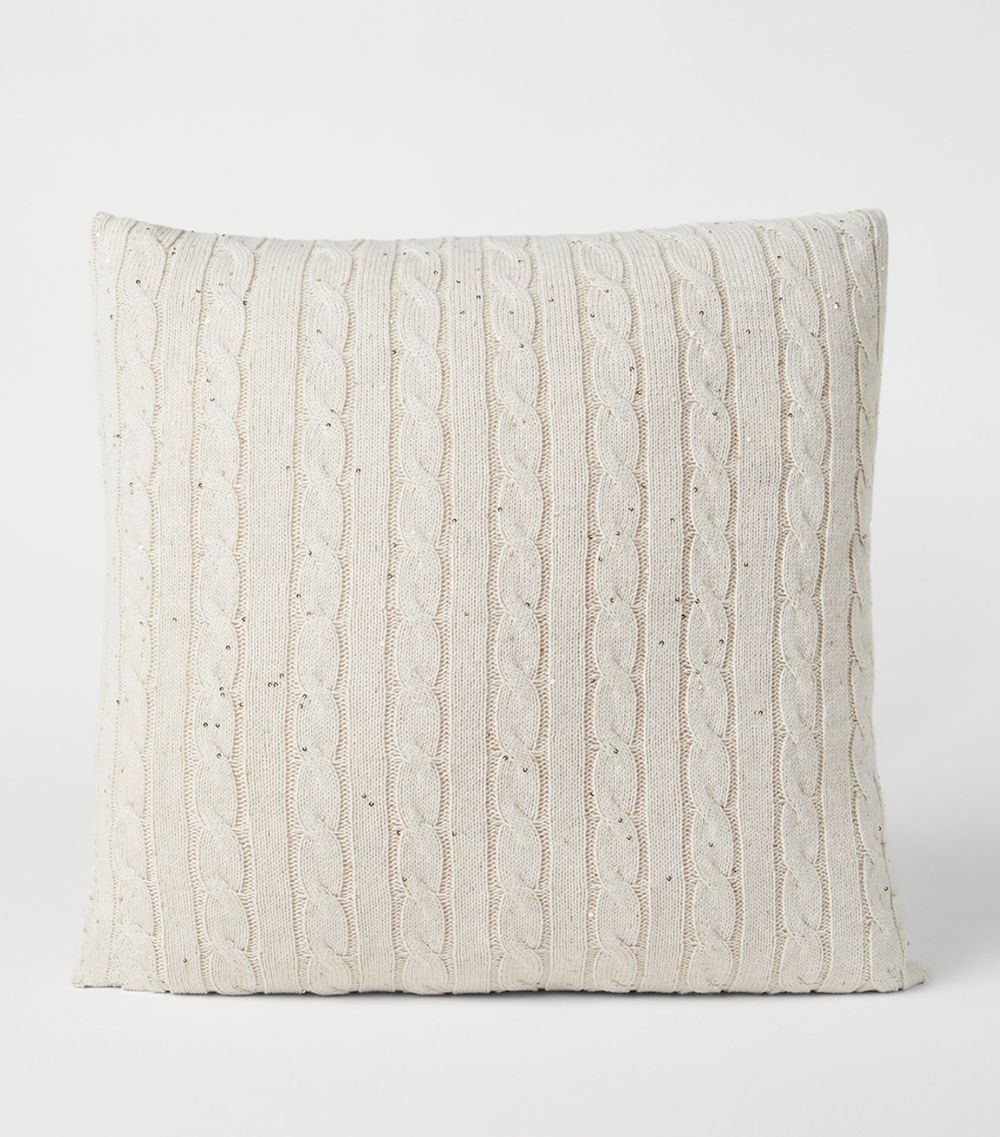 Brunello Cucinelli Dazzle-Effect Cushion (40Cm X 40Cm)