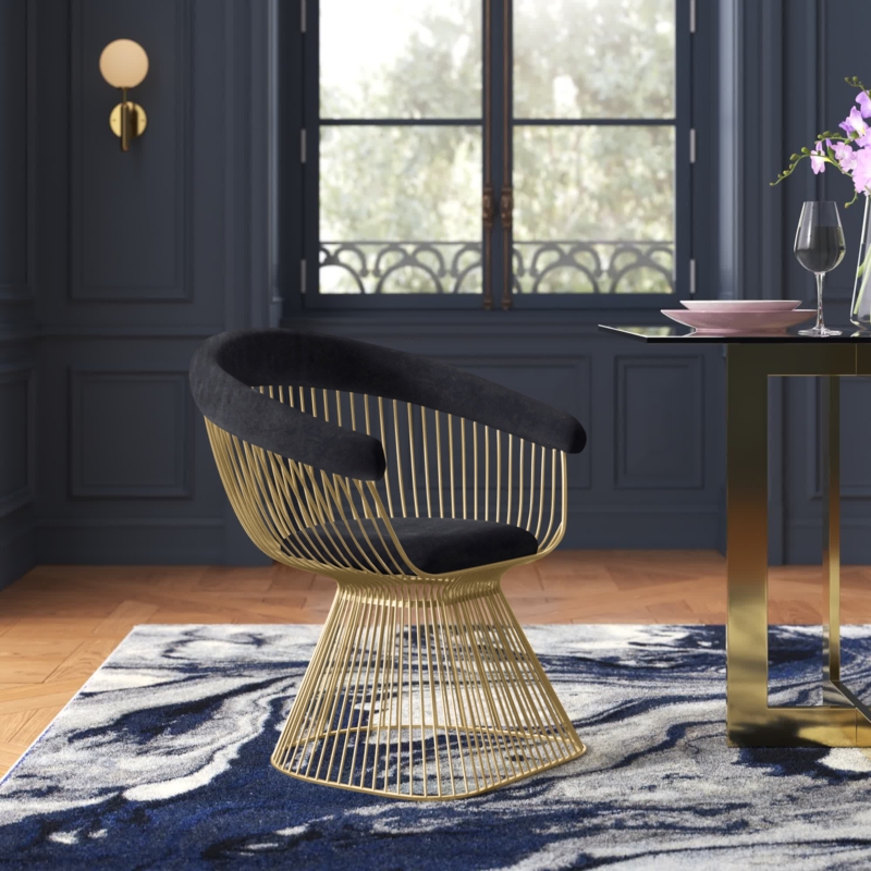 Bryana Velvet Upholstered Armchair