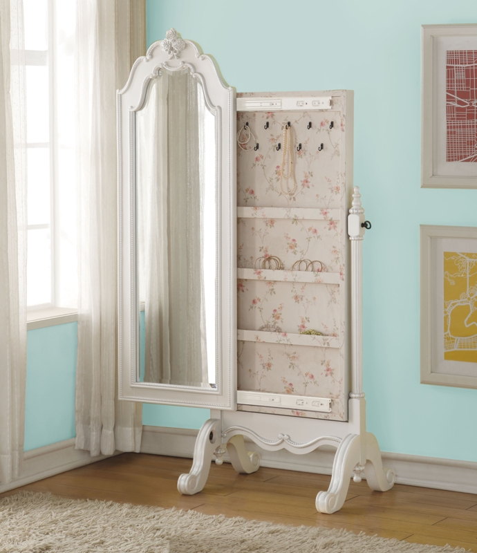 Burnie 20'' Wide Freestanding Jewelry Armoire with Mirror
