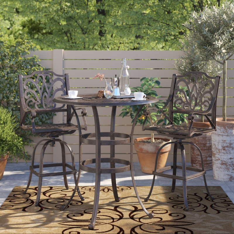 Burrowes 2 - Person Outdoor Dining Set